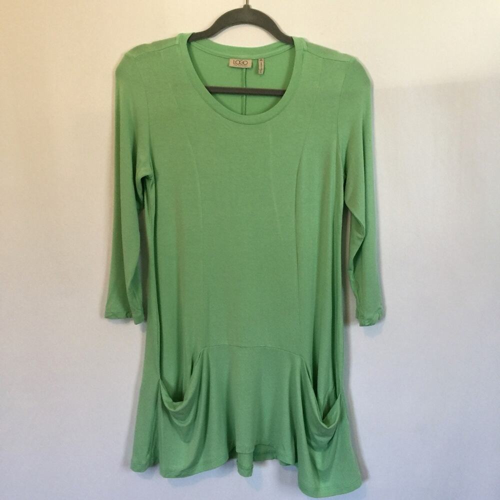 LOGO by Lori Goldstein Tunic Shirt in Spring Mint Size XS